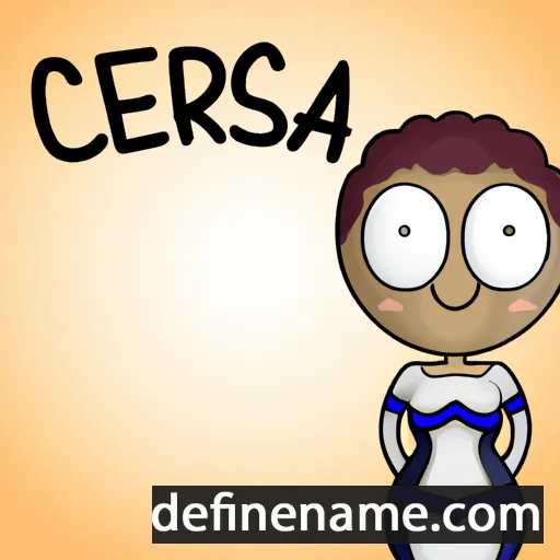 cartoon of the name Cesaria