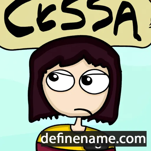 cartoon of the name Cesia