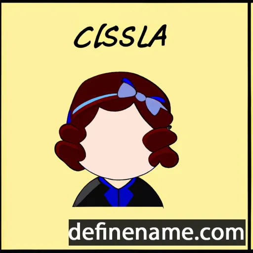 cartoon of the name Cesilia