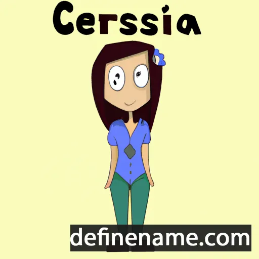 cartoon of the name Cesira