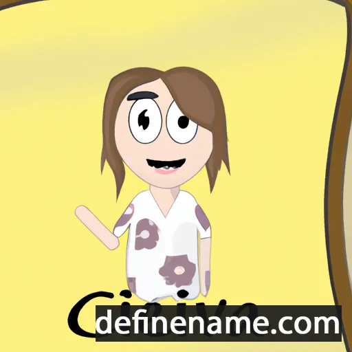 cartoon of the name Cevia