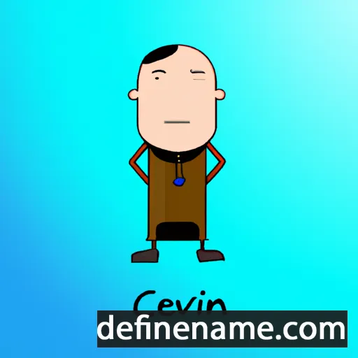 cartoon of the name Cevin