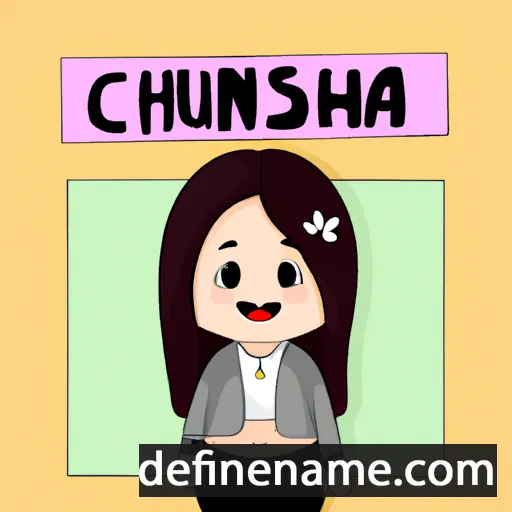 cartoon of the name Chaerunnisa