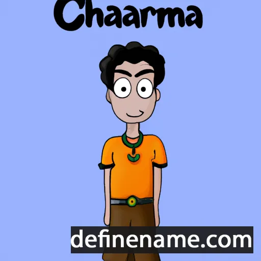 cartoon of the name Chamara