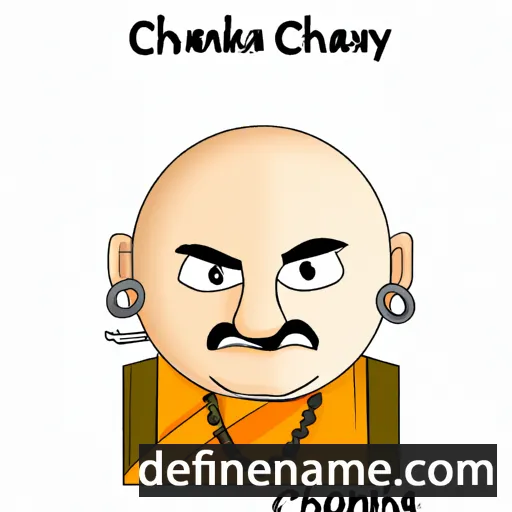 cartoon of the name Chanakya