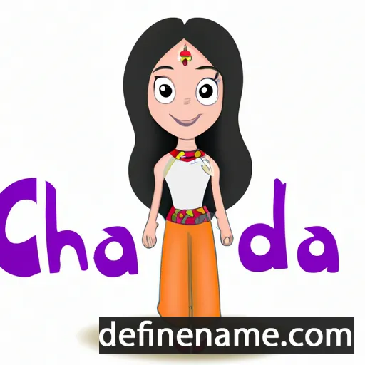 cartoon of the name Chandani