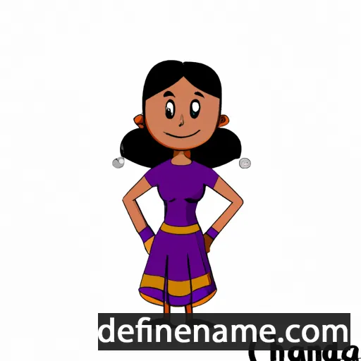 cartoon of the name Chandini