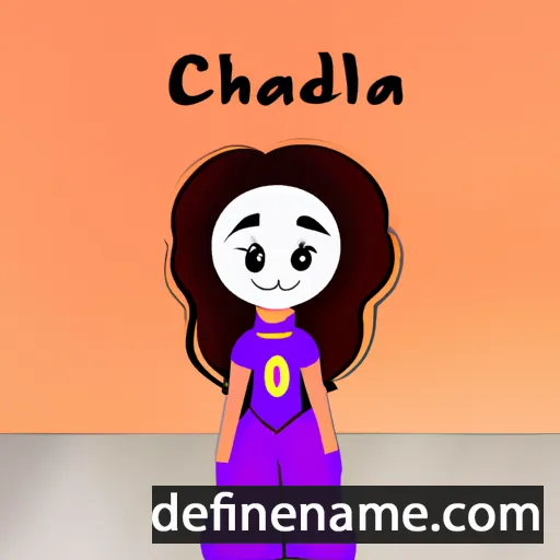 cartoon of the name Chandrali