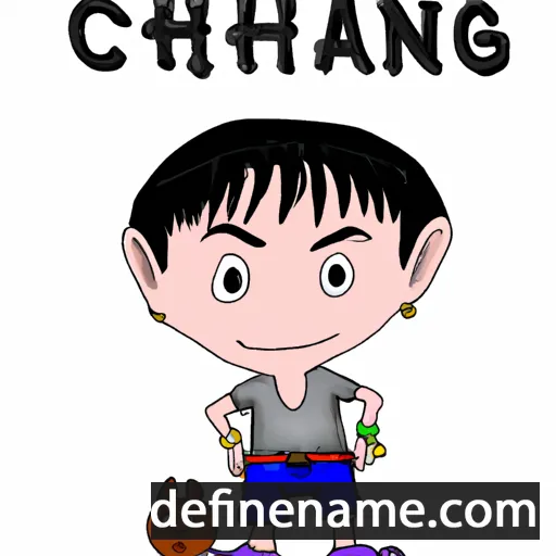 cartoon of the name Chanhpheng