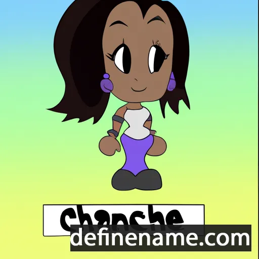 cartoon of the name Chanique