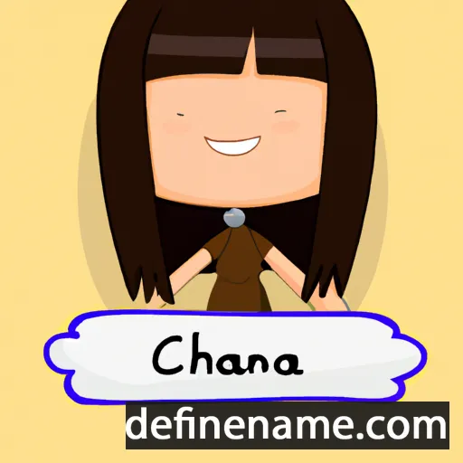 cartoon of the name Chanira