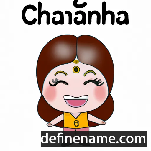 cartoon of the name Chanthana