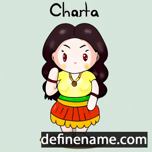 cartoon of the name Chanthira