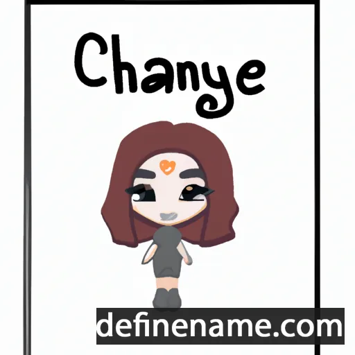 cartoon of the name Chanye