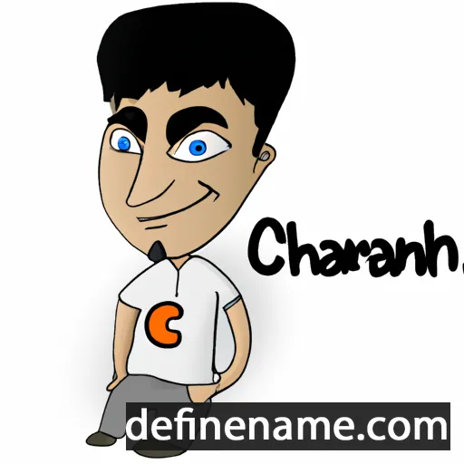 cartoon of the name Charan