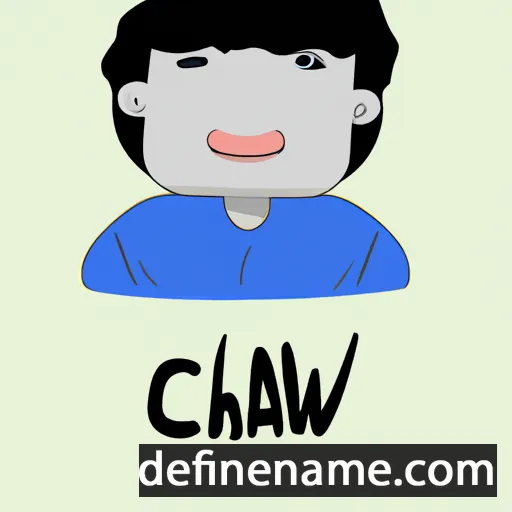 cartoon of the name Chaw