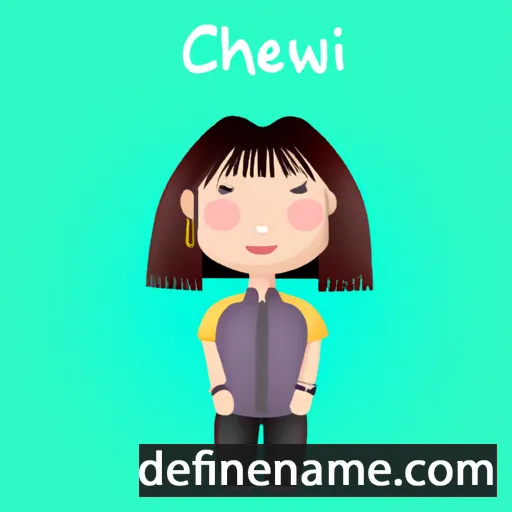 cartoon of the name Chengwen