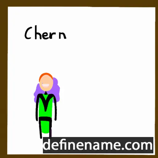 cartoon of the name Cheridan