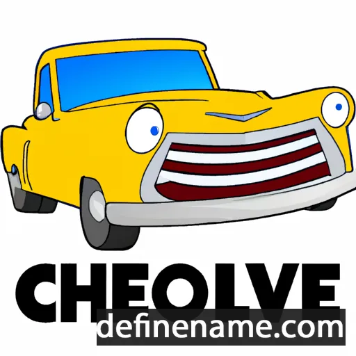 cartoon of the name Chevrolet