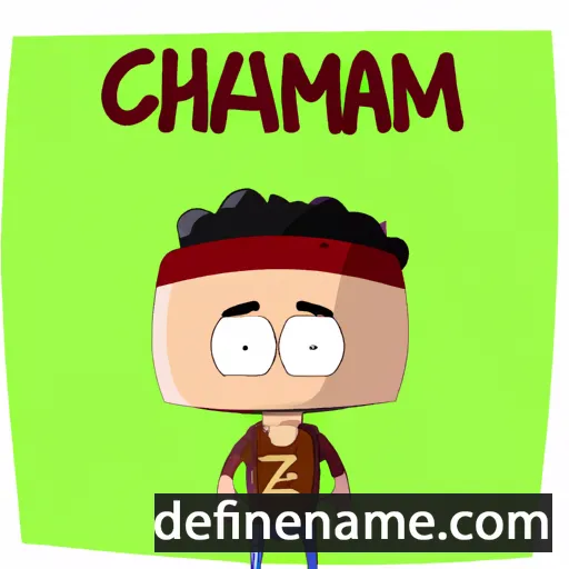 cartoon of the name Chiazam