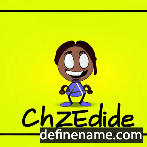 cartoon of the name Chiedozie