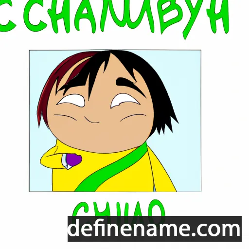 cartoon of the name Chimegtuyaa