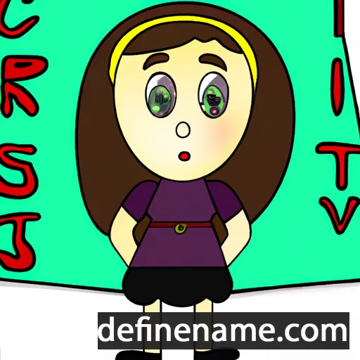 cartoon of the name Chirsty