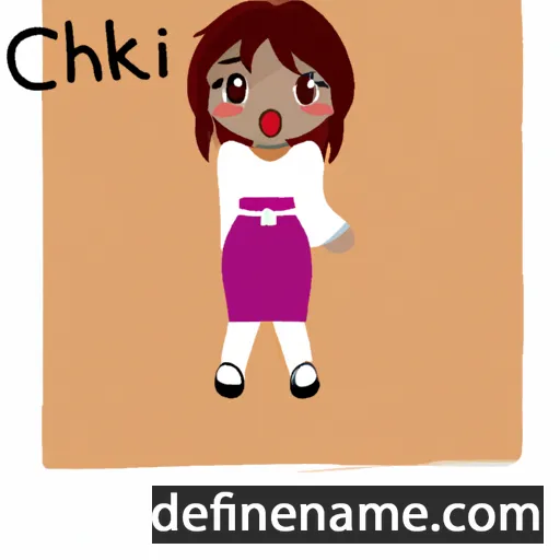 cartoon of the name Chisaki