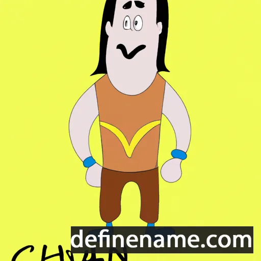 cartoon of the name Chivan