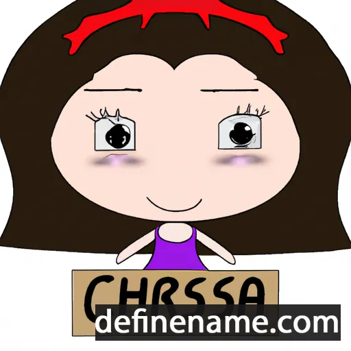 cartoon of the name Chrisa