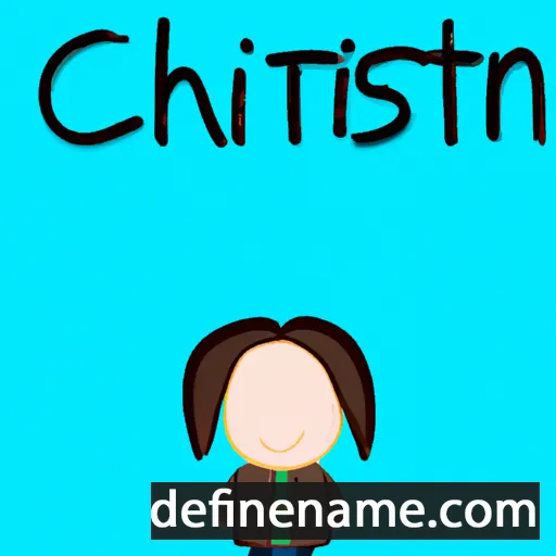 cartoon of the name Chrisann