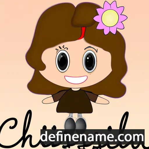 cartoon of the name Chrisella