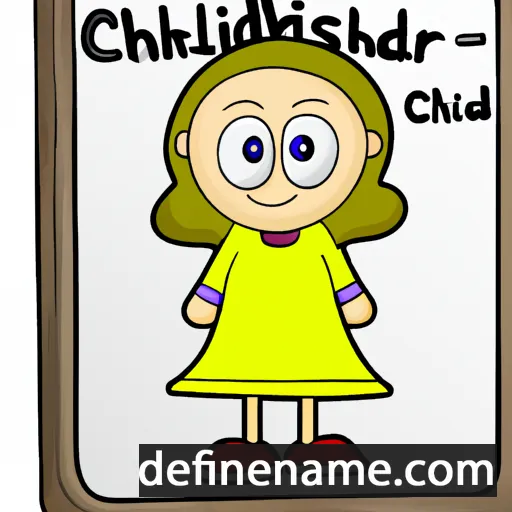 cartoon of the name Christhild