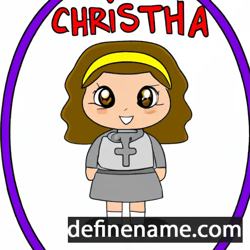 cartoon of the name Christia