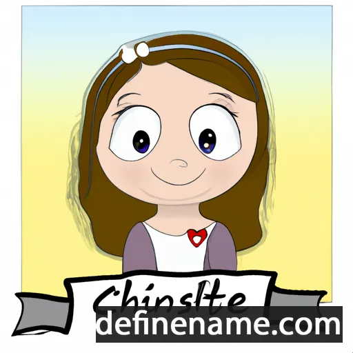 cartoon of the name Christienne