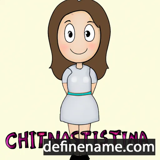 cartoon of the name Christinia