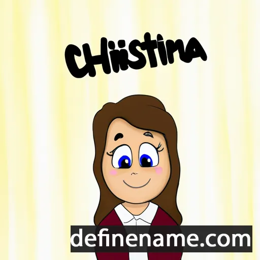 cartoon of the name Christinna