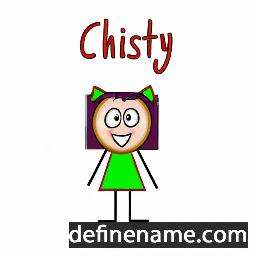 cartoon of the name Chrizty