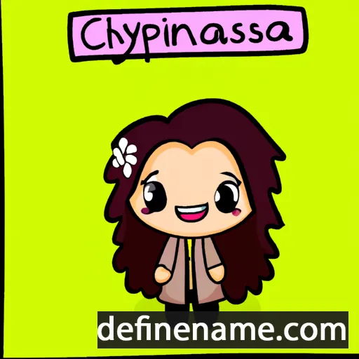 cartoon of the name Chrysanna