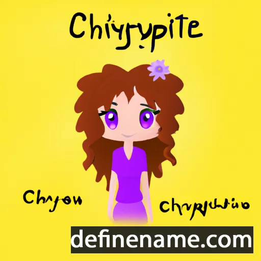 cartoon of the name Chrysanne