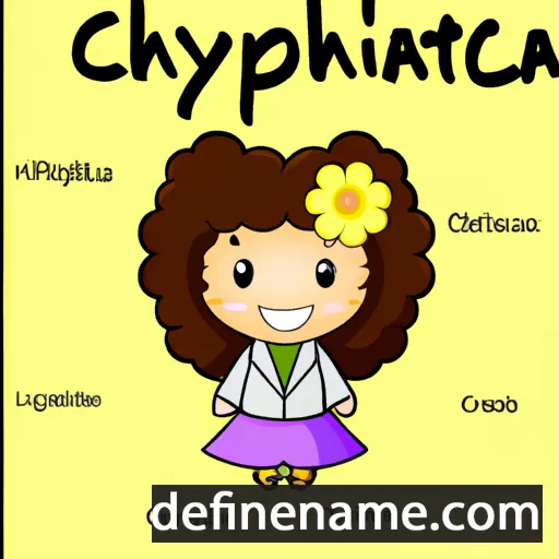 cartoon of the name Chrysanthia