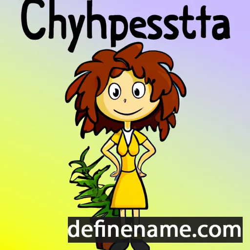 cartoon of the name Chrysothea