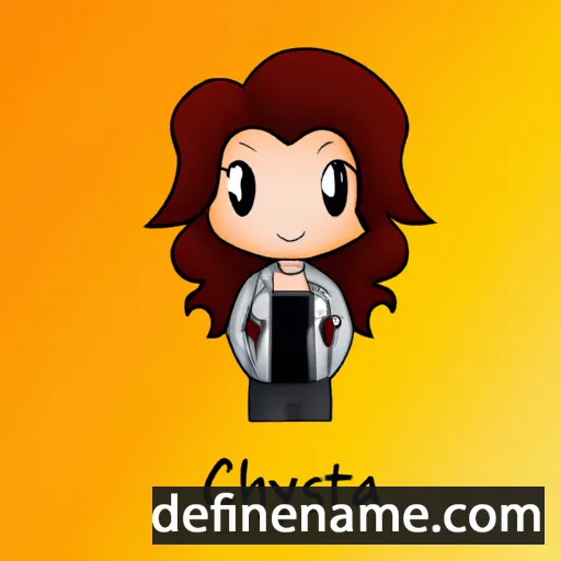 cartoon of the name Chrysta