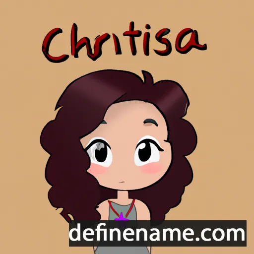 cartoon of the name Chrystia