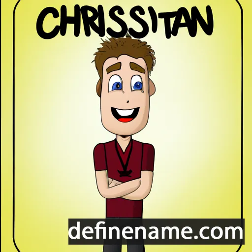 cartoon of the name Chrystian