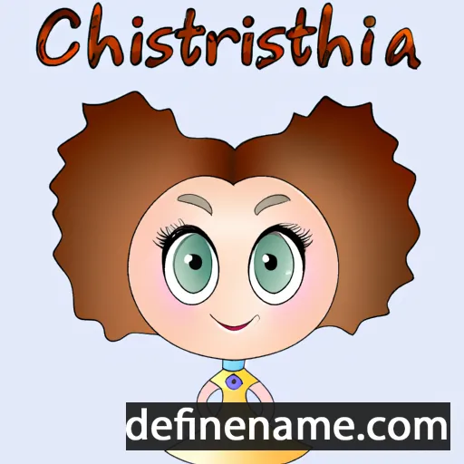 cartoon of the name Chrystina