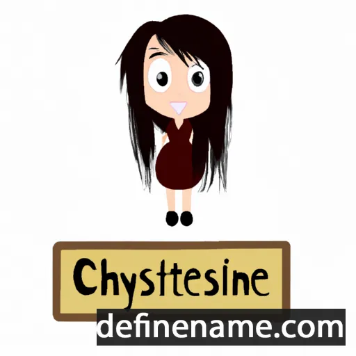 cartoon of the name Chrystine