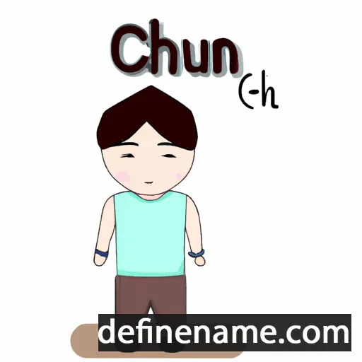 cartoon of the name Chuān