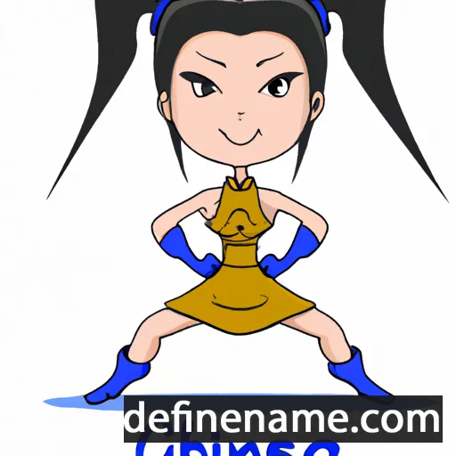 cartoon of the name Chun-li