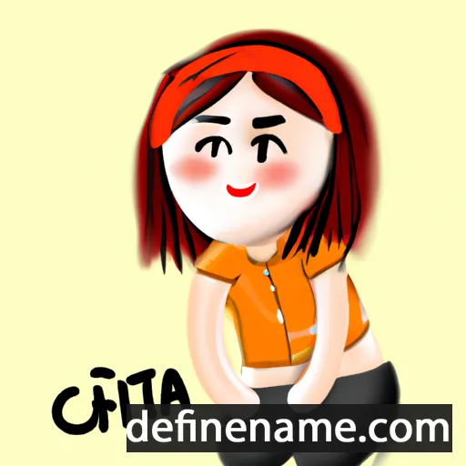 cartoon of the name Cinta